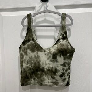 Lululemon Diamond Dye Green and White Women's Top 4